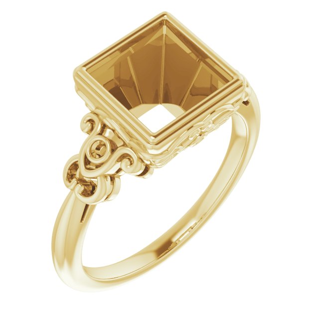 Bezel-Set Accented Sculptural Ring
