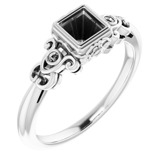 Bezel-Set Accented Sculptural Ring