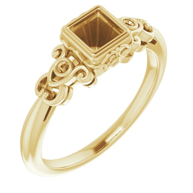 Bezel-Set Accented Sculptural Ring