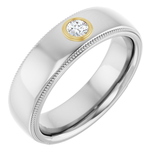 14K White/Yellow 1/6 CTW Natural Diamond Ring