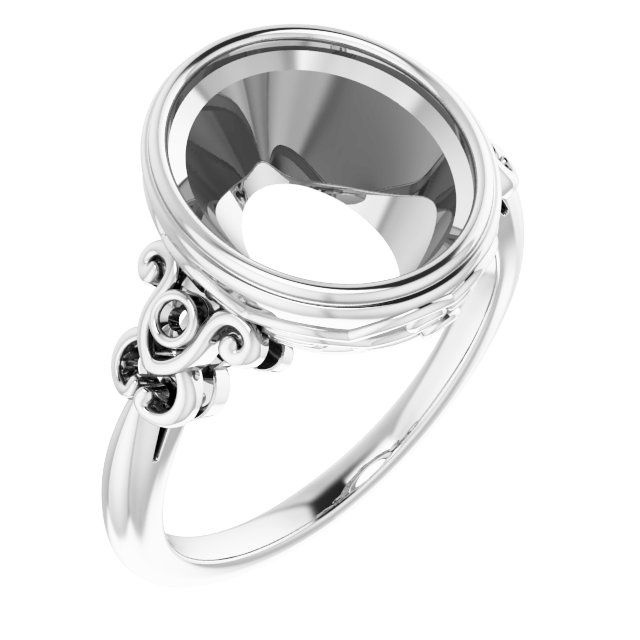 Bezel-Set Accented Sculptural Ring