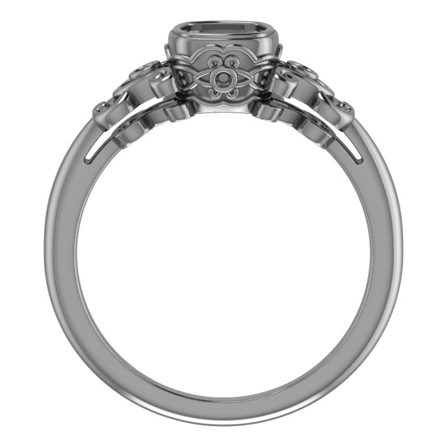 Natural Aquamarine & .025 CTW Natural Diamond Ring view 2