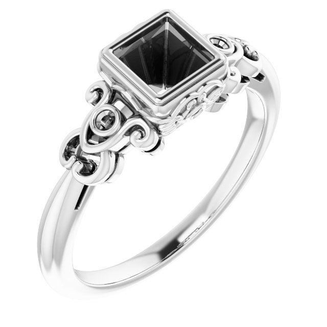 Bezel-Set Accented Sculptural Ring