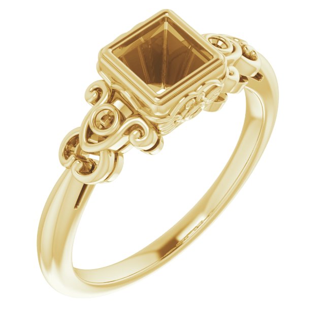 Bezel-Set Accented Sculptural Ring