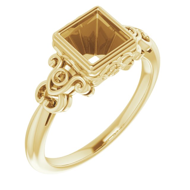 Bezel-Set Accented Sculptural Ring