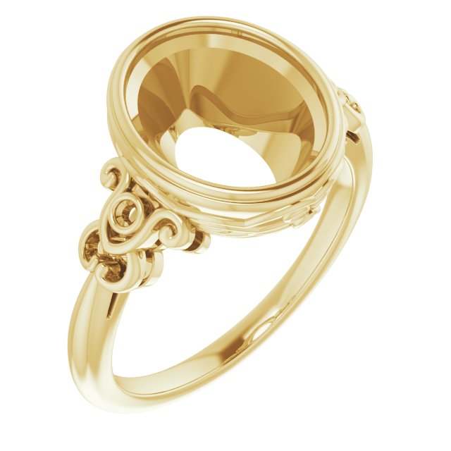 Bezel-Set Accented Sculptural Ring
