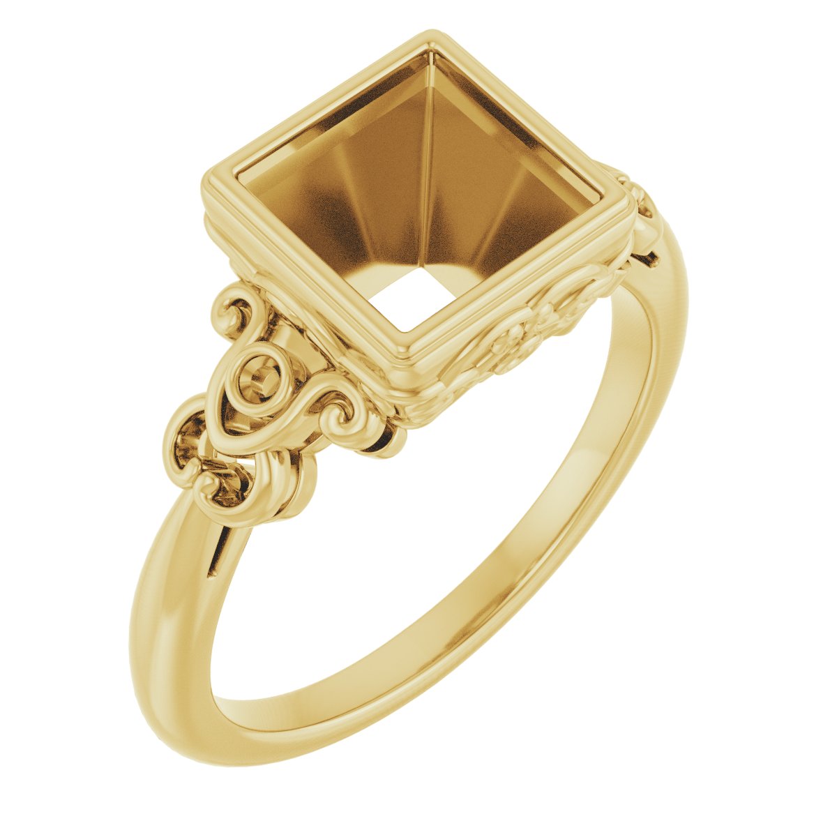 Bezel-Set Accented Sculptural Ring