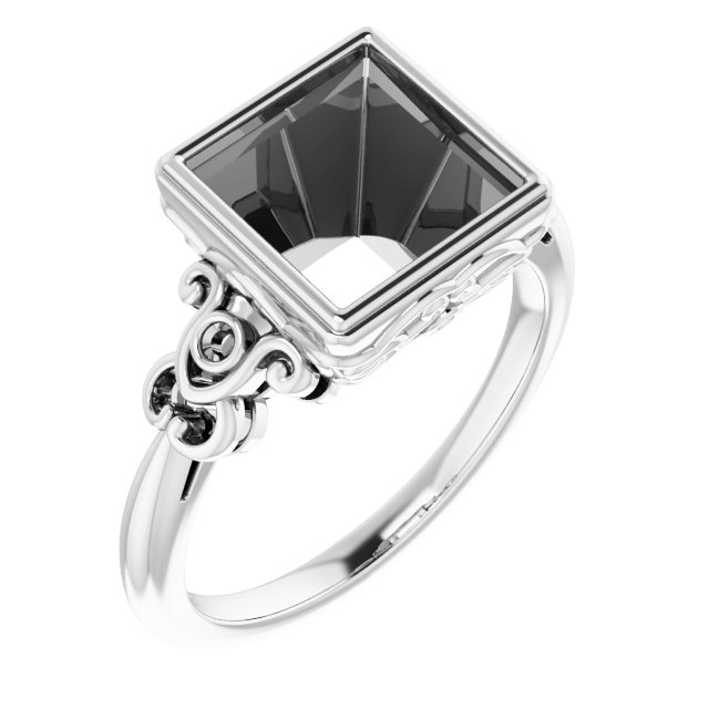 Bezel-Set Accented Sculptural Ring