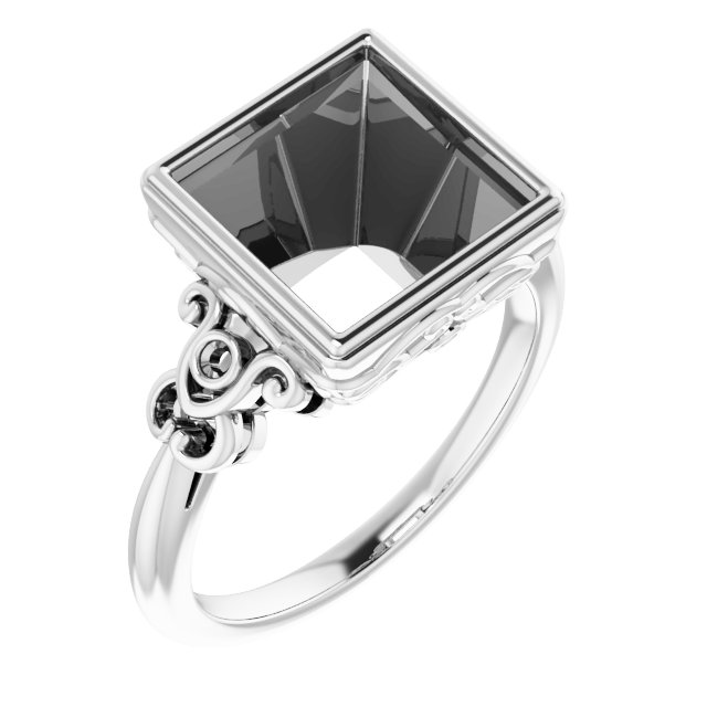 Bezel-Set Accented Sculptural Ring