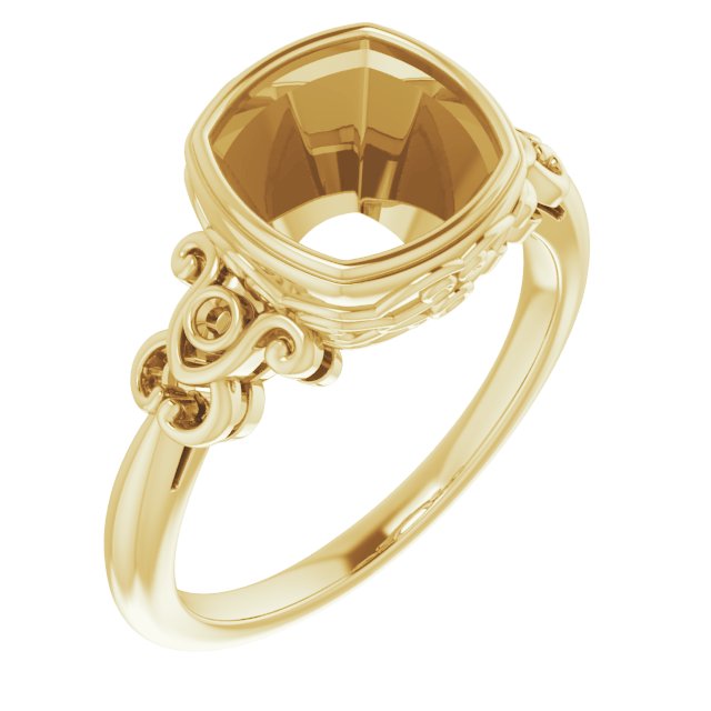 Bezel-Set Accented Sculptural Ring