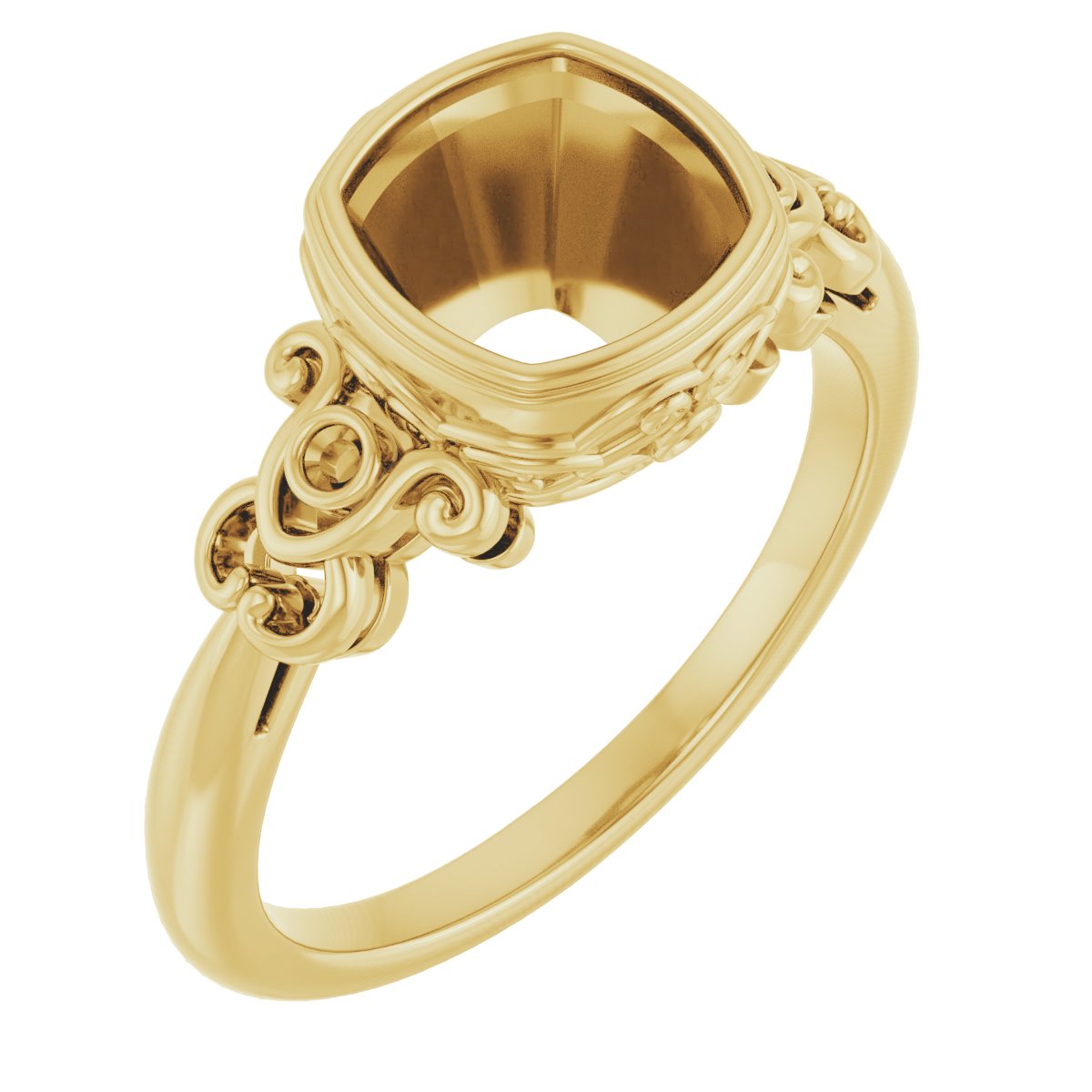 Bezel-Set Accented Sculptural Ring