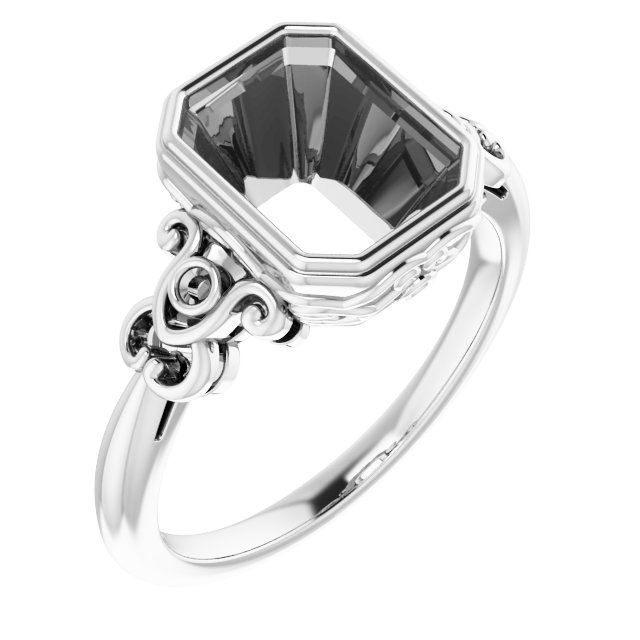 Bezel-Set Accented Sculptural Ring