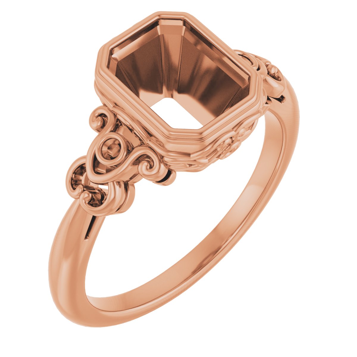 Bezel-Set Accented Sculptural Ring