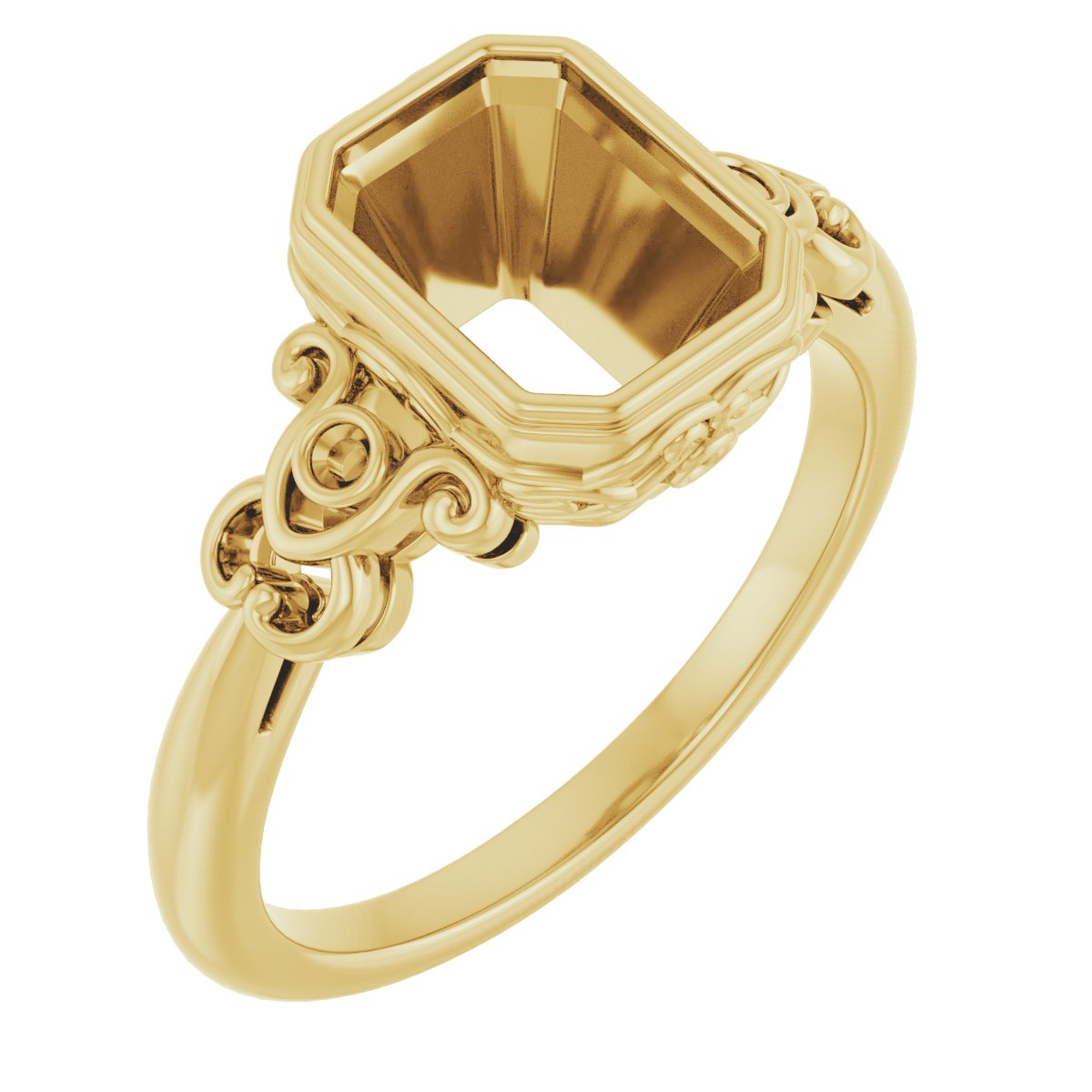 Bezel-Set Accented Sculptural Ring