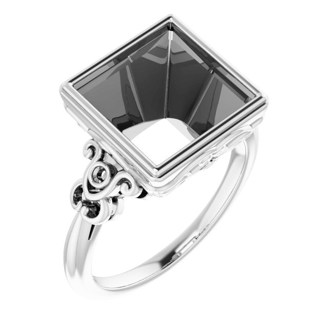 Bezel-Set Accented Sculptural Ring