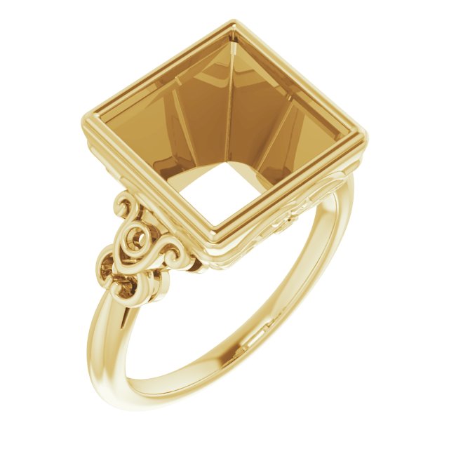 Bezel-Set Accented Sculptural Ring