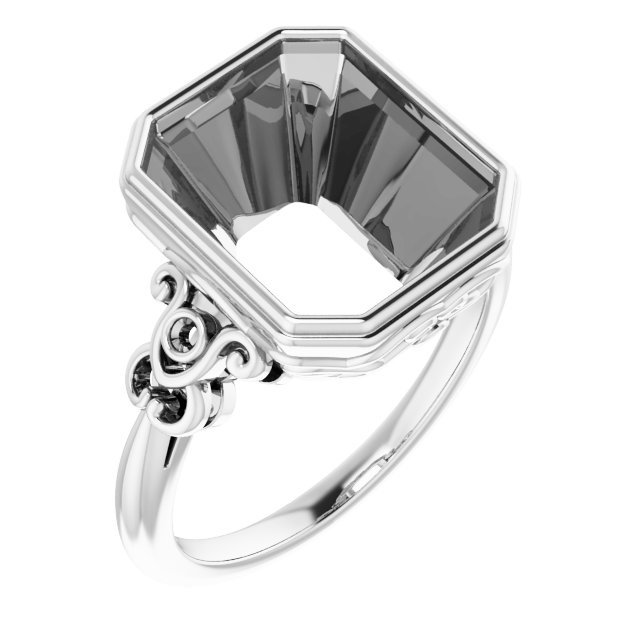 Bezel-Set Accented Sculptural Ring