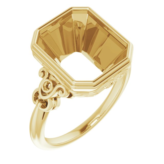 Bezel-Set Accented Sculptural Ring