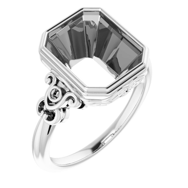 Bezel-Set Accented Sculptural Ring