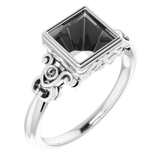 Bezel-Set Accented Sculptural Ring