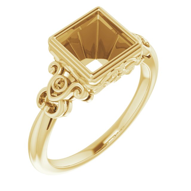 Bezel-Set Accented Sculptural Ring