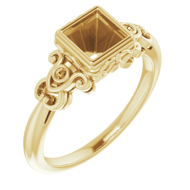 Bezel-Set Accented Sculptural Ring