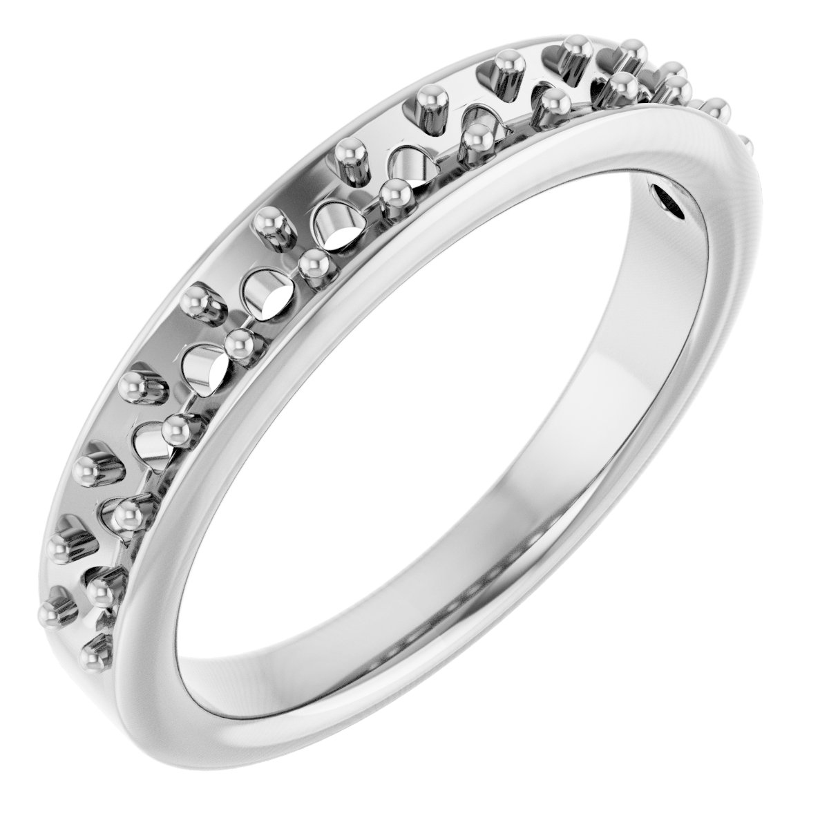 14K White 5/8 CTW Natural Diamond Anniversary Band