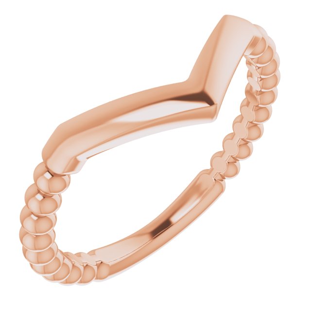 Stackable Beaded V-Ring