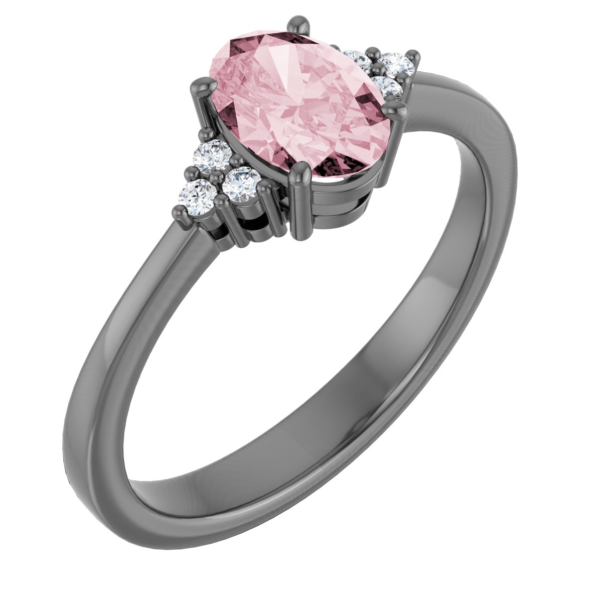 14K Rose Morganite and .06 CTW Diamond Ring Ref 12376287