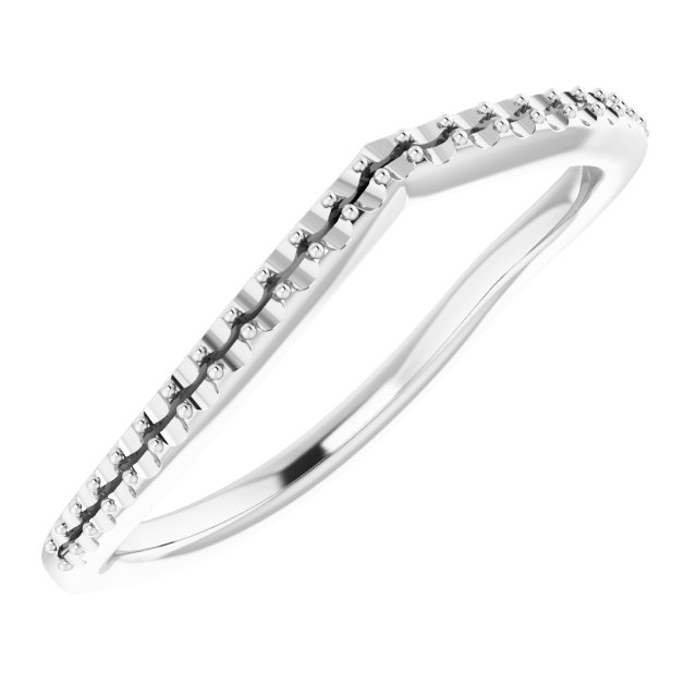 14K White 1/8 CTW Diamond Matching Band