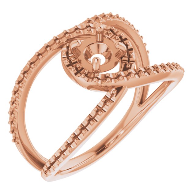 Halo-Style Bypass Engagement Ring or Band