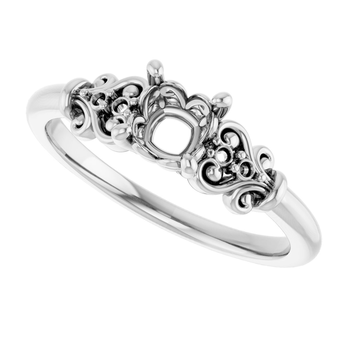Natural Aquamarine & .04 CTW Natural Diamond Ring view 5