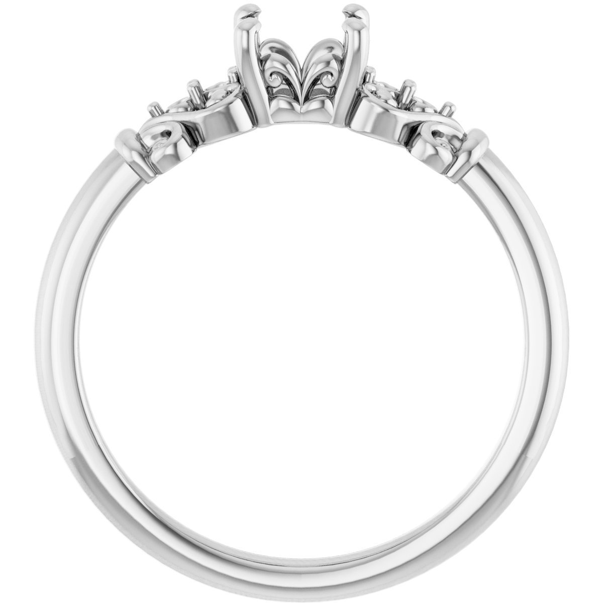 Natural Aquamarine & .04 CTW Natural Diamond Ring view 2