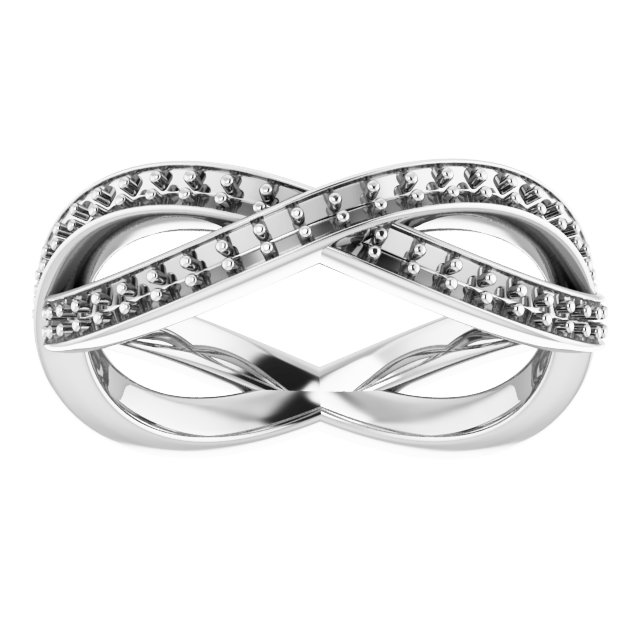 1.5x1.5 mm Square Eternity Band Mounting Size 4 view 3