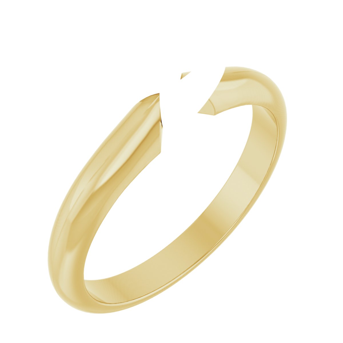 14K Yellow/White 3.5x3.5 mm Square 4-Prong Light Solitaire Engagement Ring Mounting