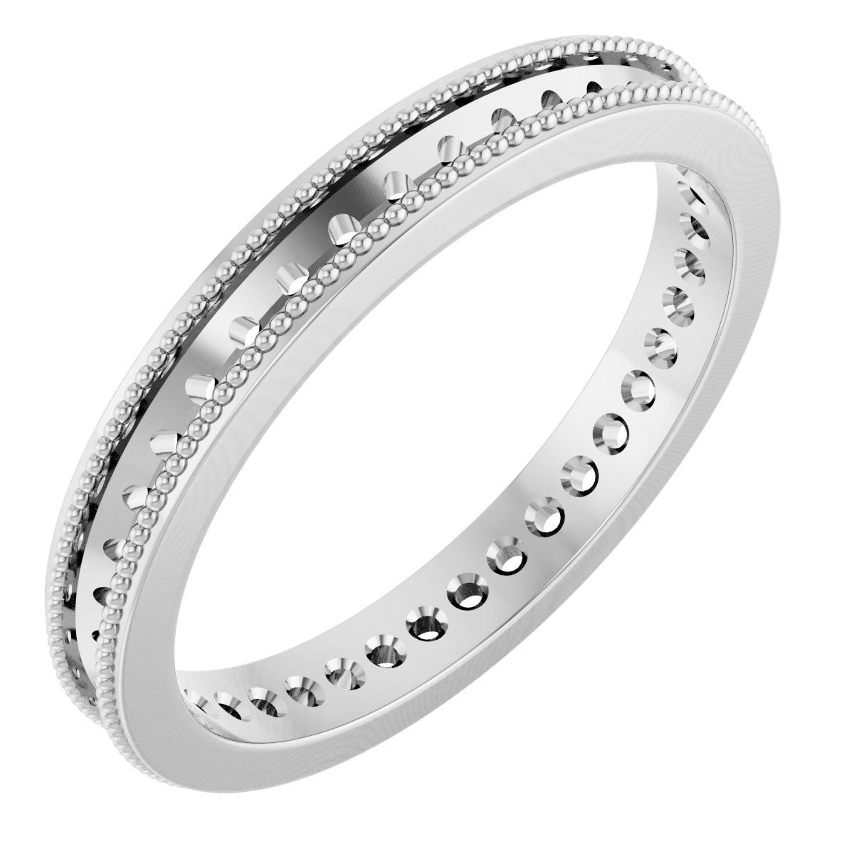 14K White Eternity Band Mounting Size 7