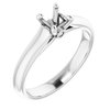 Sterling Silver 5.2 mm Round Solitaire Engagement Ring Mounting