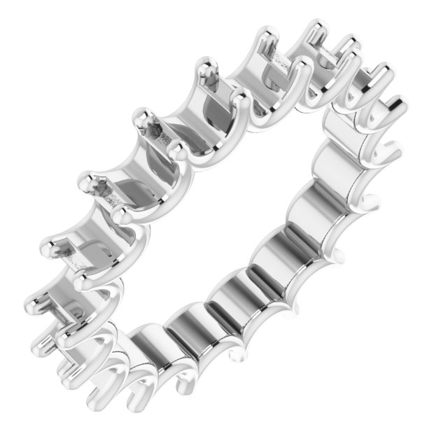 Shared U-Prong Eternity Band