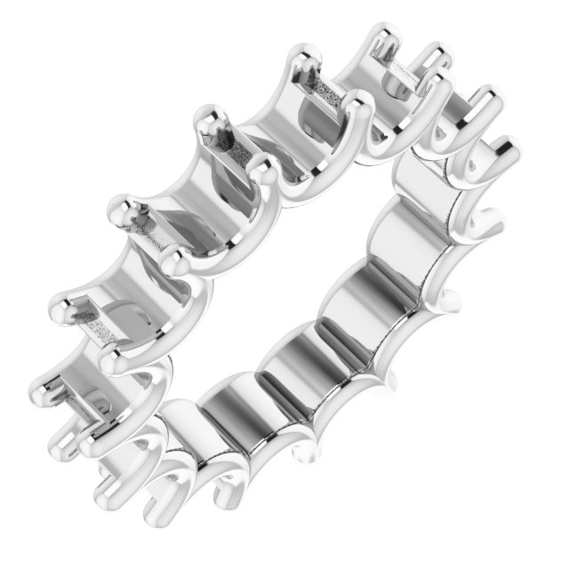 Shared U-Prong Eternity Band