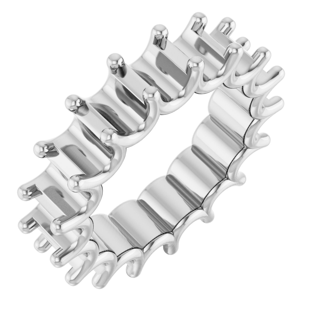 Shared U-Prong Eternity Band