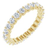 14K Yellow 2.5 mm Round Forever One™ Moissanite Eternity Band Size 4.75