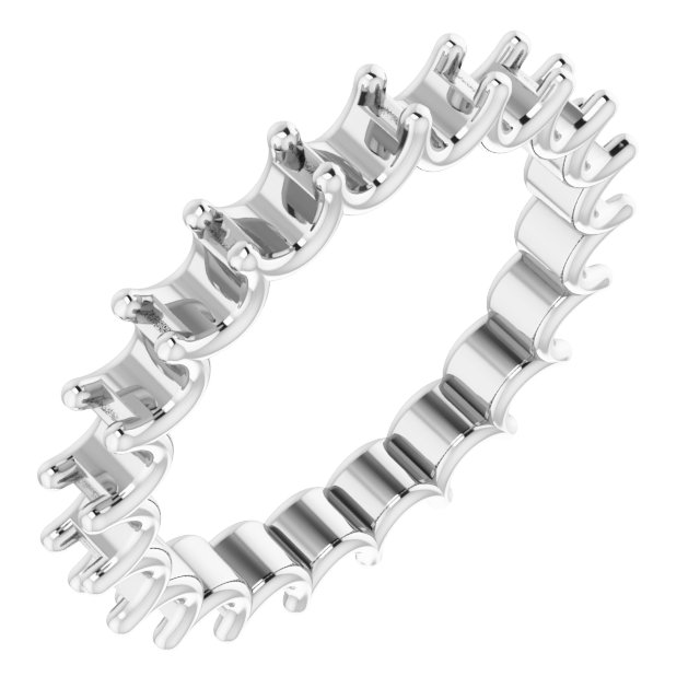 Platinum 3 mm Round Forever One™ Moissanite Eternity Band Size 4.5