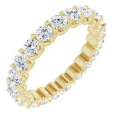 14K Yellow 3 mm Round Forever One™ Moissanite Eternity Band Size 5.75