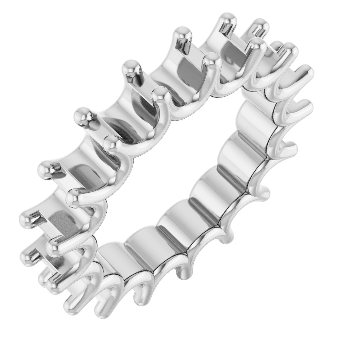 Shared U-Prong Eternity Band