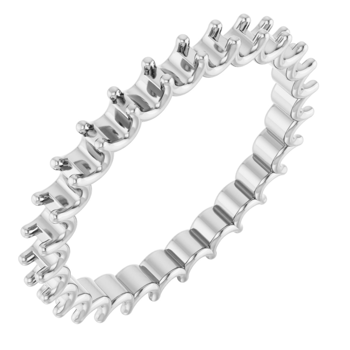 Shared U-Prong Eternity Band