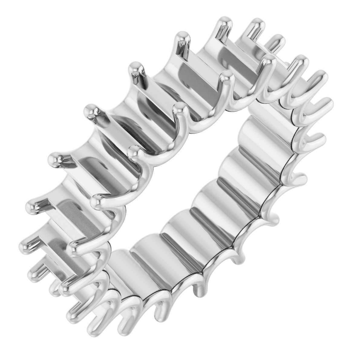 Shared U-Prong Eternity Band
