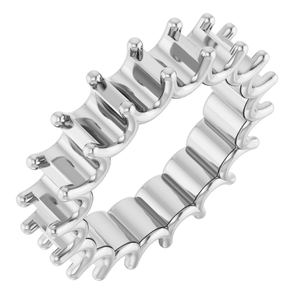 Shared U-Prong Eternity Band