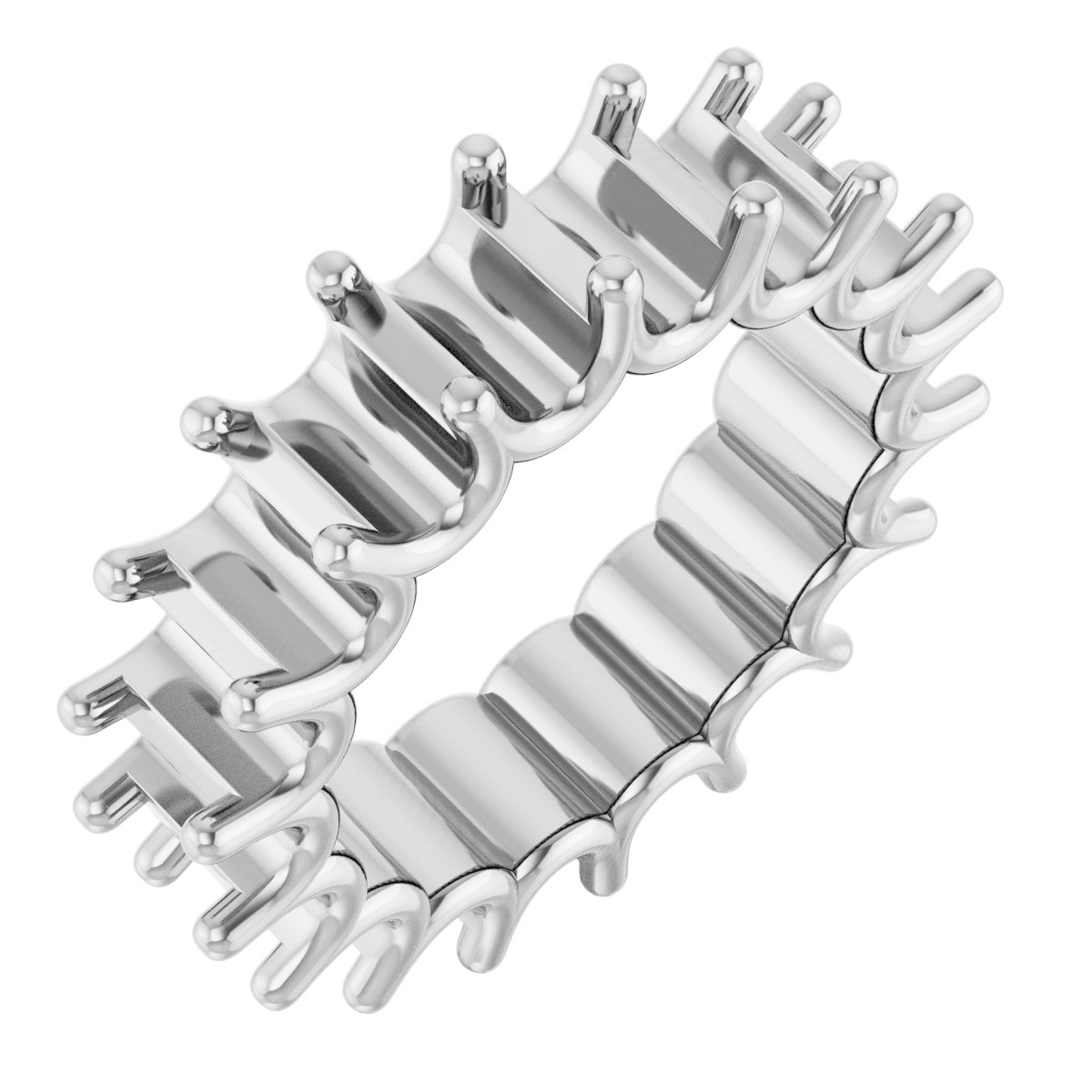 Shared U-Prong Eternity Band