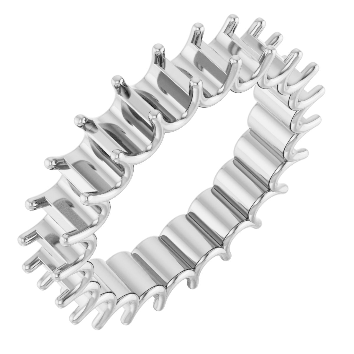 Shared U-Prong Eternity Band