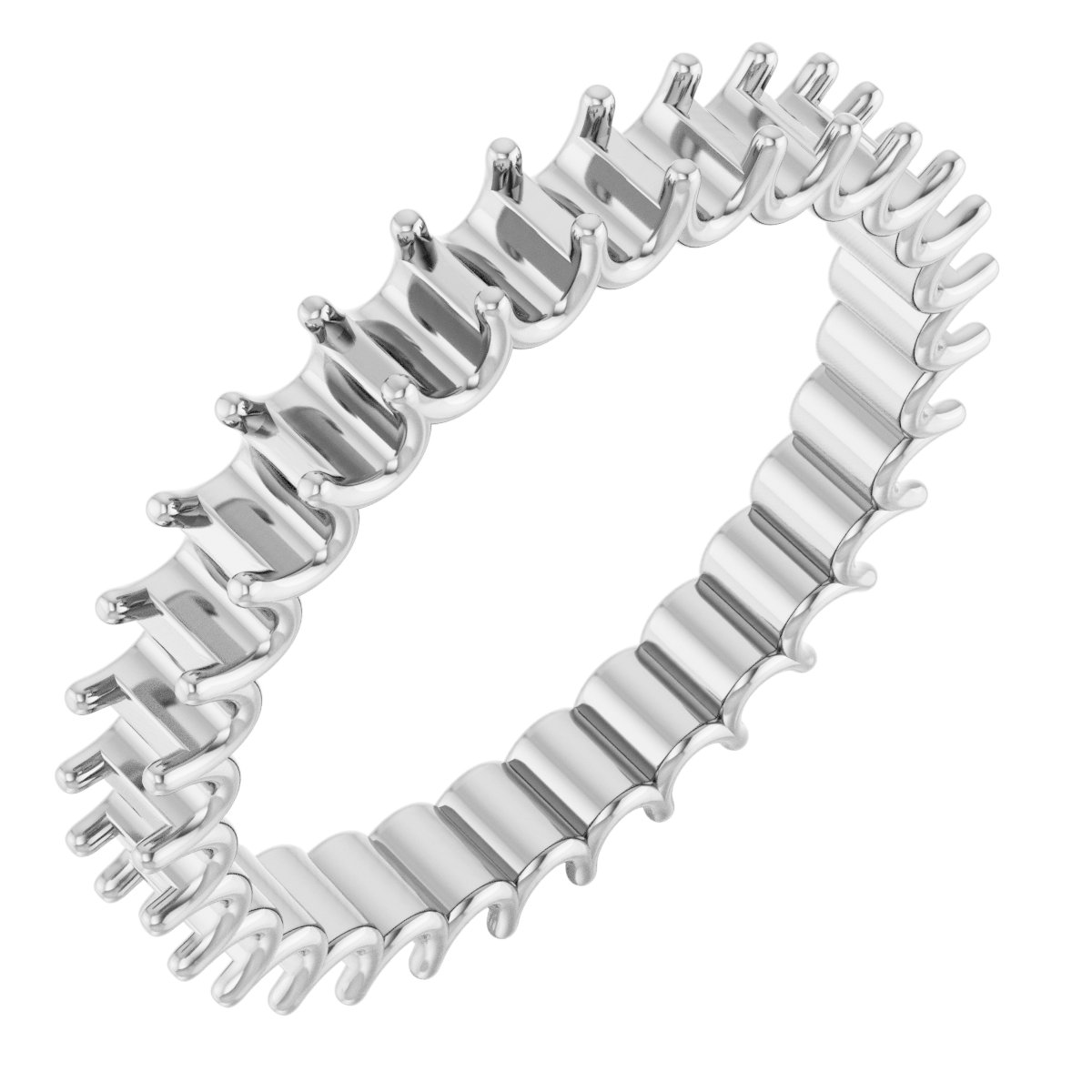 Shared U-Prong Eternity Band
